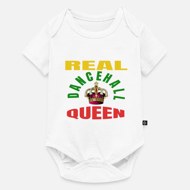 echte Dancehall-Queen - Baby Premium Kurzarmbody - Weiß