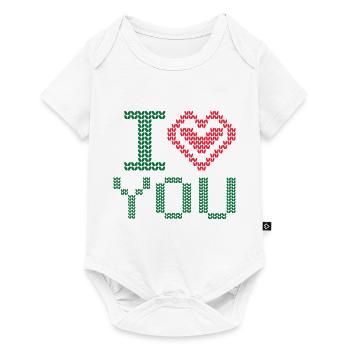 i love you with heart - Baby Premium short-sleeve bodysuit - white - Front