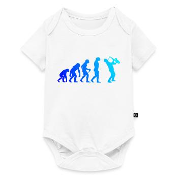 Saxophone Evolution Saxophoniste Sax Men Boys - Body à manches courtes Premium Bébé - blanc - Devant