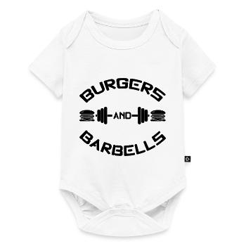 Burgers and Barbells - Baby Premium short-sleeve bodysuit - white - Front