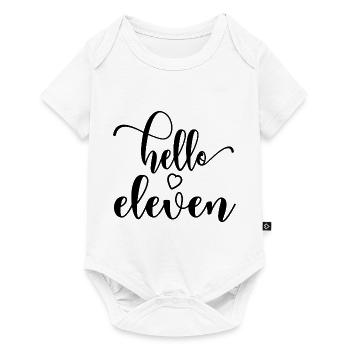 Hello Eleven - Cute 11th Birthday Gift For Girls - Baby Premium short-sleeve bodysuit - white - Front