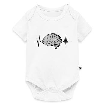 Heartbeat Pulse Brain - Baby Premium short-sleeve bodysuit - white - Front