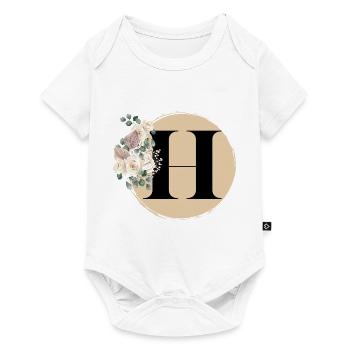 letter H - Baby Premium short-sleeve bodysuit - white - Front