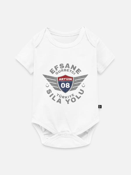 Artvin - Baby Premium Kurzarmbody - Weiß