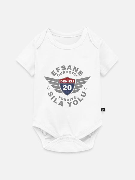 Denizli - Baby Premium Kurzarmbody - Weiß