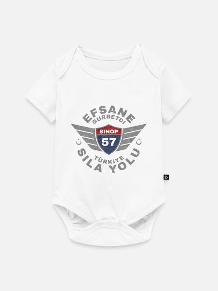 Sinop - Baby Premium Kurzarmbody - Weiß