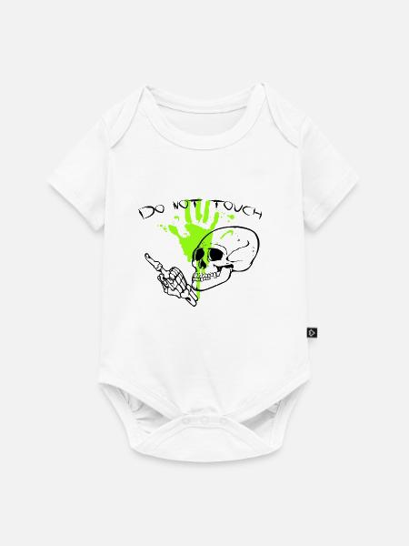 Do not touch totenkopf - Baby Premium Kurzarmbody - Weiß