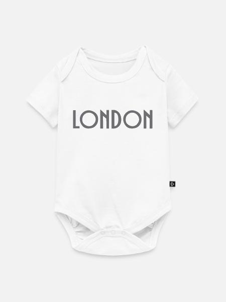 London - Baby Premium Kurzarmbody - Weiß