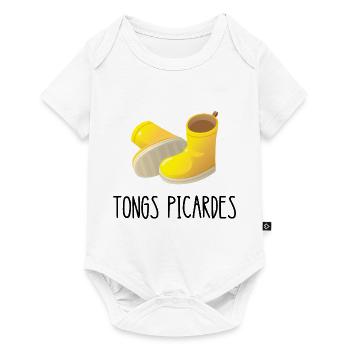 tongs picardes - Body à manches courtes Premium Bébé - blanc - Devant