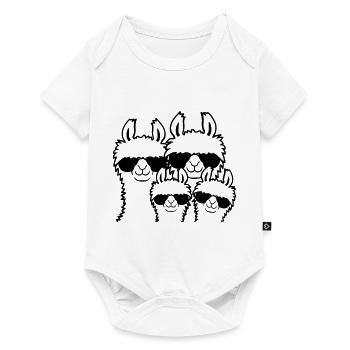 2 Children Lama Family - Baby Premium short-sleeve bodysuit - white - Front