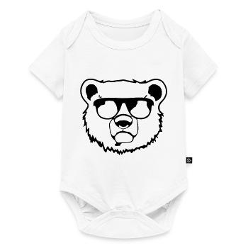 Polar Bear with Sunglasses Funny Gift Idea - Baby Premium short-sleeve bodysuit - white - Front