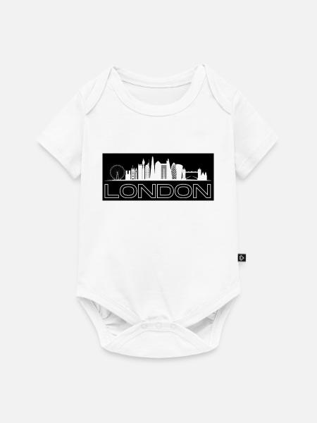 London - mit Skyline! - Baby Premium Kurzarmbody - Weiß