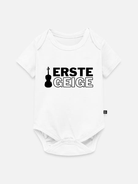Erste Geige - Baby Premium Kurzarmbody - Weiß