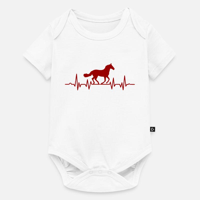 Equitation Temps Libre Cadeau Cavalier - Body à manches courtes Premium Bébé - blanc