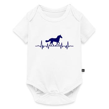 Équitation Temps Libre Cadeau Cavalier - Body à manches courtes Premium Bébé - blanc - Devant