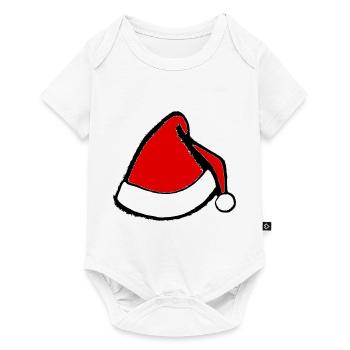Christmas Hat Santa Claus Christmas Vector - Baby Premium short-sleeve bodysuit - white - Front