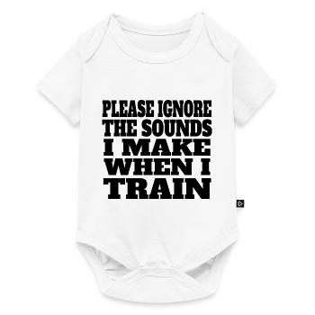 Fitness Strength Training Bodybuilder Athlete Muscle - Baby Premium short-sleeve bodysuit - white - Front