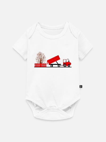 Traktor - Baby Premium Kurzarmbody - Weiß