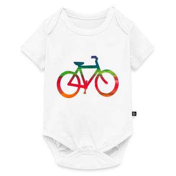 Vélo abstrait aux couleurs vives - Body à manches courtes Premium Bébé - blanc - Devant