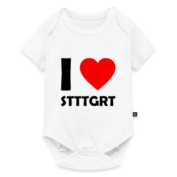 I love Stuttgart - STTGRT - Baden Württemberg - Baby Premium Kurzarmbody - Weiß - Vorne
