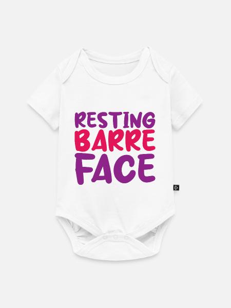Resting Barre Face 2 - Baby Premium Kurzarmbody - Weiß