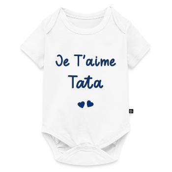 je t'aime tata - Body à manches courtes Premium Bébé - blanc - Devant