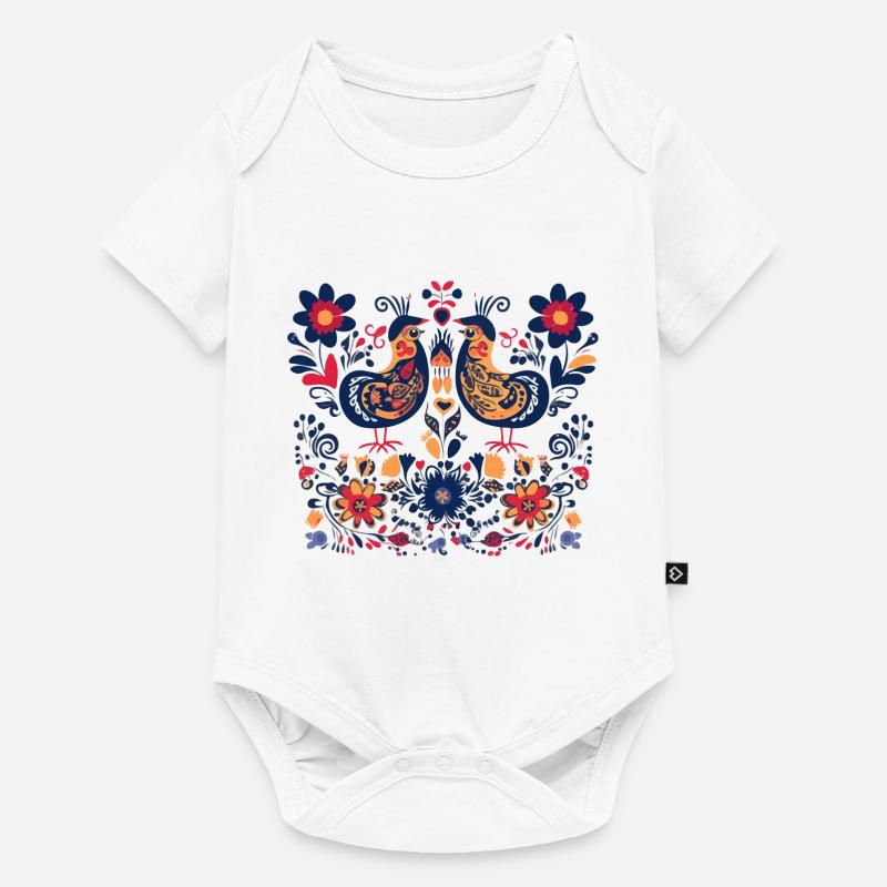 Les oiseaux vintage - Body à manches courtes Premium Bébé - blanc