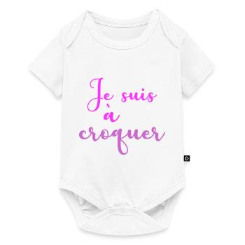 je suis à croquer - Body à manches courtes Premium Bébé - blanc - Devant