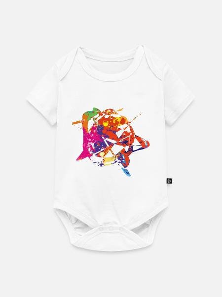 Geometrie und Farbe - Baby Premium Kurzarmbody - Weiß