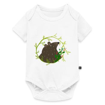 Wildtiere - Baby Premium Kurzarmbody - Weiß - Vorne