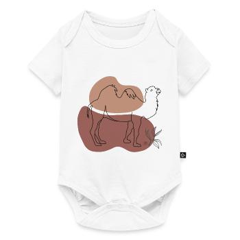 "Camel", Boho Line Art Design, Series "Desert" - Baby Premium short-sleeve bodysuit - white - Front