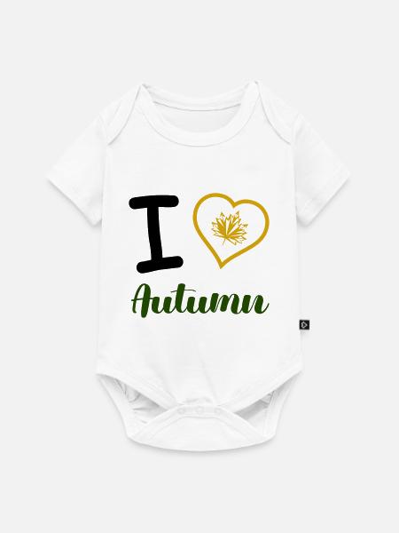 i love autumn - Baby Premium Kurzarmbody - Weiß