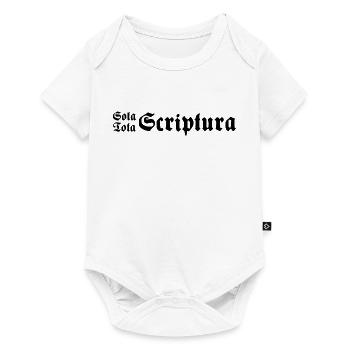 Sola Tota Scriptura Schwarz - Baby Premium Kurzarmbody - Weiß - Vorne