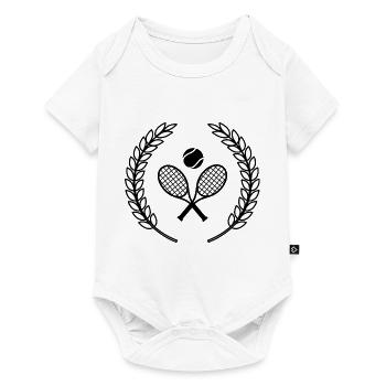 couronne tennis - Body à manches courtes Premium Bébé - blanc - Devant