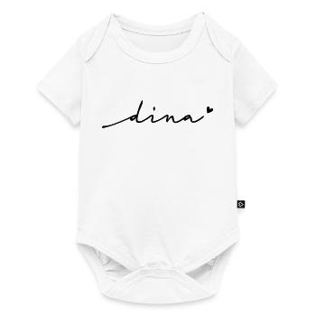 Dina Cursive Name - Baby Premium short-sleeve bodysuit - white - Front