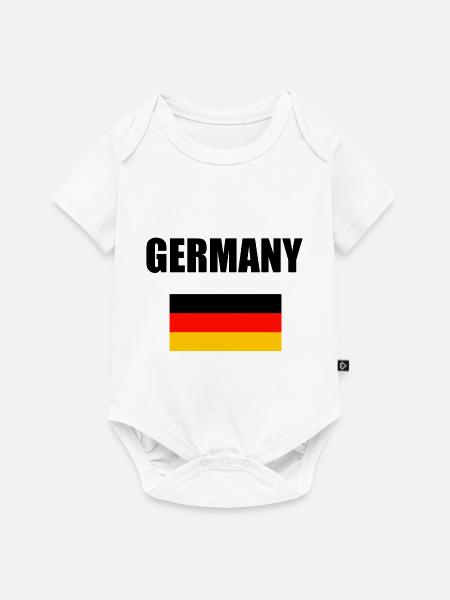 Germany mit Flaggendesign - Baby Premium Kurzarmbody - Weiß