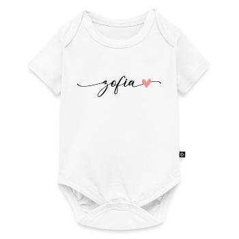 Zofia Name Calligraphy Font - Baby Premium short-sleeve bodysuit - white - Front
