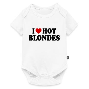 I love hot blondes - Baby Premium Kurzarmbody - Weiß - Vorne
