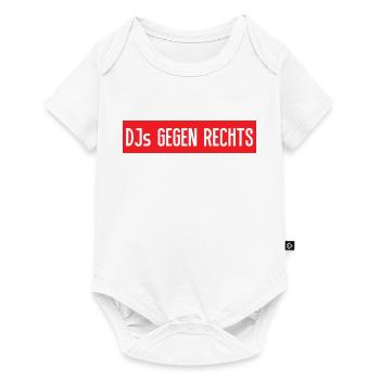 DJs gegen rechts - Baby Premium Kurzarmbody - Weiß - Vorne