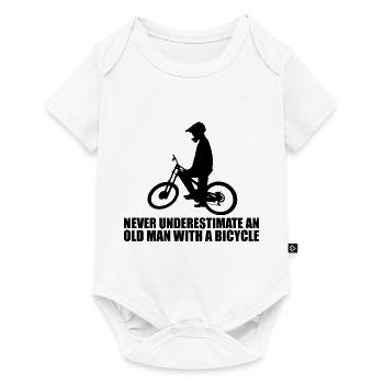 Funny Bicycle Saying - Baby Premium short-sleeve bodysuit - white - Front
