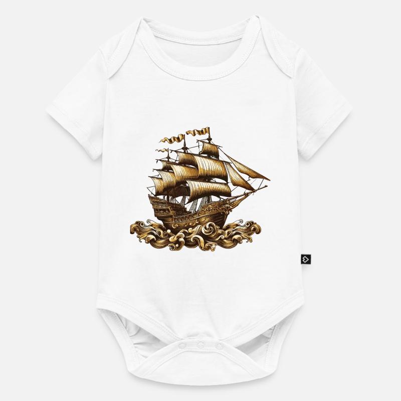 bateau - Body à manches courtes Premium Bébé - blanc