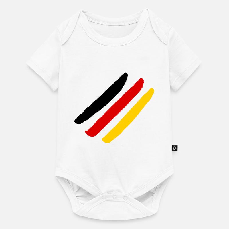 Drapeau allemand - Style Stripes - Body à manches courtes Premium Bébé - blanc