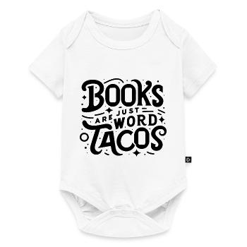 Les livres ne sont que des tacos de mots 18 - Body à manches courtes Premium Bébé - blanc - Devant