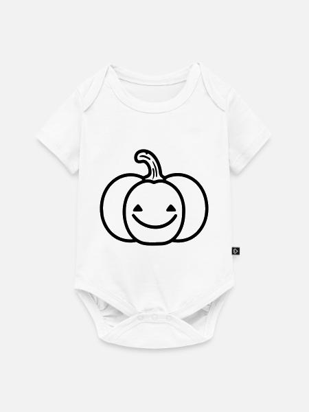 Kürbis - Baby Premium Kurzarmbody - Weiß