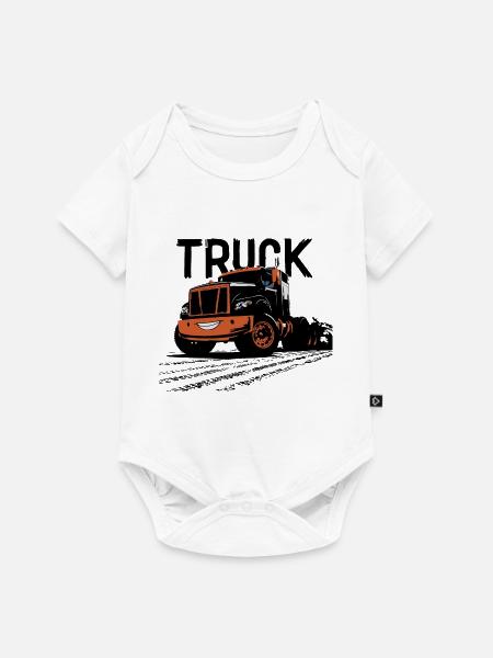 LKW - Baby Premium Kurzarmbody - Weiß