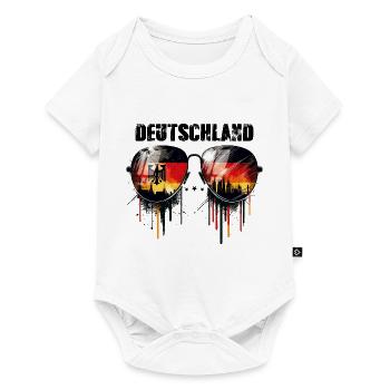 Germany Sunglasses Design with Flag - Baby Premium short-sleeve bodysuit - white - Front