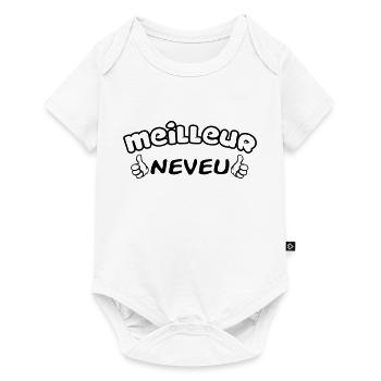 BESTER NEFFE - Baby Premium Kurzarmbody - Weiß - Vorne