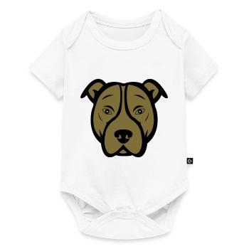 Chien - Body à manches courtes Premium Bébé - blanc - Devant