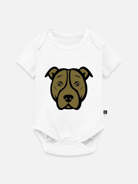 dog - Baby Premium Kurzarmbody - Weiß