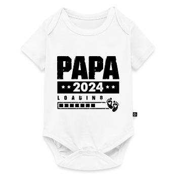 papa 2024 loading - Baby Premium Kurzarmbody - Weiß - Vorne